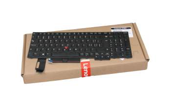 FU53722 original Lenovo keyboard CH (swiss) black/black with mouse-stick