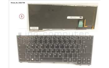 Fujitsu FUJ:CP756516-XX KEYBOARD W/ BL GERMAN