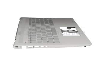 HPM16M73D0J920 original Chicony keyboard incl. topcase DE (german) silver/silver with backlight