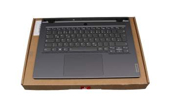 JWINJ original Lenovo keyboard incl. topcase DE (german) grey/grey with backlight