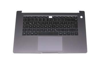 KSL51661NMC original Huawei keyboard incl. topcase DE (german) black/grey