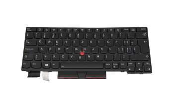 Keyboard CH (swiss) black/black with backlight and mouse-stick original suitable for Lenovo ThinkPad X395 (20NM)