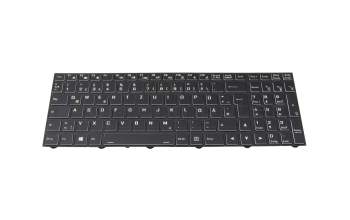 Keyboard DE (german) black/black with backlight RGB original suitable for Wortmann Terra Mobile 1516T EDU (NJ50MU)