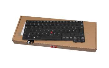 Keyboard DE (german) black/black with mouse-stick original suitable for Lenovo ThinkPad T14 Gen 4 (21HD/21HE)