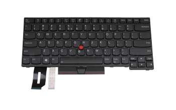 Keyboard US (english) black/black with backlight and mouse-stick original suitable for Lenovo ThinkPad T14 Gen 1 (20UD/20UE)