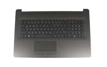 Keyboard incl. topcase DE (german) black/black (with TP/DVD, “black brushed” surface texture) original suitable for HP 17-by2000