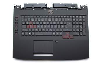 Keyboard incl. topcase DE (german) black/black with backlight original suitable for Acer Predator 17 (G9-792)