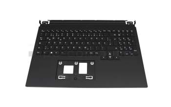 Keyboard incl. topcase DE (german) black/black with backlight original suitable for Medion Erazer Major X10 (N68630)