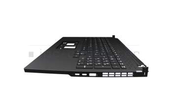 Keyboard incl. topcase DE (german) black/black with backlight original suitable for Medion Erazer Major X10 (N68630)