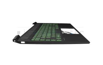 Keyboard incl. topcase DE (german) black/green/black with backlight original suitable for HP Pavilion Gaming 16-a0000