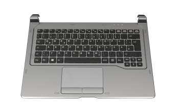 Keyboard incl. topcase DE (german) black/grey original suitable for Fujitsu Stylistic Q665