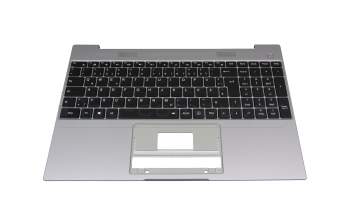 Keyboard incl. topcase DE (german) black/grey with backlight original suitable for Emdoor NS15ARR