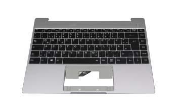 Keyboard incl. topcase DE (german) black/grey with backlight original suitable for Medion Akoya E14303/E14304 (NS14AR)