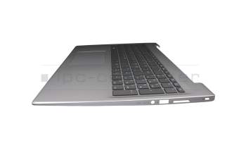 Keyboard incl. topcase DE (german) black/grey with backlight original suitable for Medion Akoya P17609 (M17TNN)