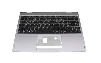 Keyboard incl. topcase DE (german) black/grey with backlight original suitable for Medion Akoya S14405/S14406 (YM14CM)