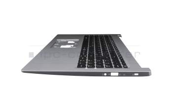 Keyboard incl. topcase DE (german) black/silver with backlight original suitable for Acer Aspire 5 (A515-45)