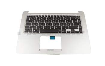 Keyboard incl. topcase DE (german) black/silver with backlight original suitable for Asus VivoBook 15 X510UQ