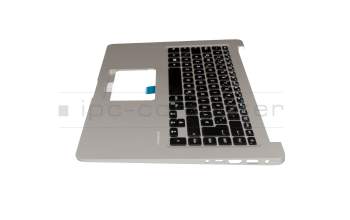 Keyboard incl. topcase DE (german) black/silver with backlight original suitable for Asus VivoBook 15 X510UQ