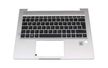 Keyboard incl. topcase DE (german) black/silver with backlight original suitable for HP ProBook 430 G7