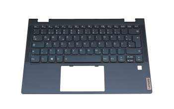 Keyboard incl. topcase DE (german) blue/blue with backlight (Abyss Blue) original suitable for Lenovo Yoga 6-13ALC6 (82ND)