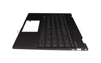 Keyboard incl. topcase DE (german) dark grey/grey with backlight original suitable for HP Envy x360 13-ag0900