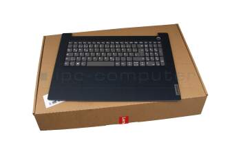 Keyboard incl. topcase DE (german) grey/blue (Fingerprint) original suitable for Lenovo IdeaPad 3-17ARE05 (81W5)