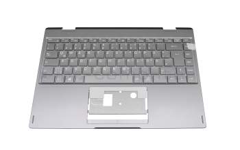 Keyboard incl. topcase DE (german) grey/grey original suitable for Emdoor YM14G