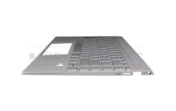 Keyboard incl. topcase DE (german) silver/black original suitable for HP Envy 13-aq0300