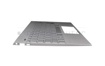 Keyboard incl. topcase DE (german) silver/black original suitable for HP Envy 13-aq1900