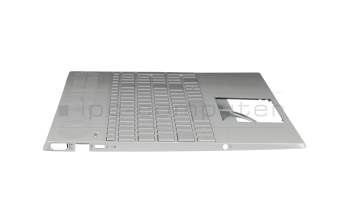 Keyboard incl. topcase DE (german) silver/silver with backlight (GTX graphics card) original suitable for HP Pavilion 15-cs0700