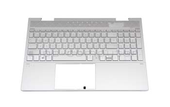 Keyboard incl. topcase DE (german) silver/silver with backlight (UMA) original suitable for HP Envy x360 15-ed1000