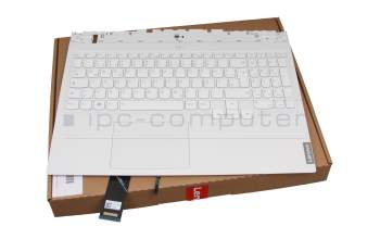 Keyboard incl. topcase DE (german) white/white with backlight original suitable for Lenovo Legion 5-15ACH6H (82JU)