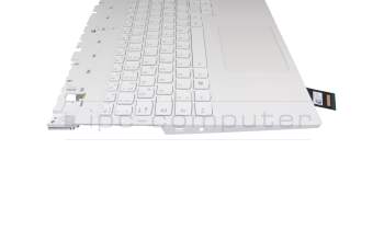 Keyboard incl. topcase DE (german) white/white with backlight original suitable for Lenovo Legion 5-15ACH6H (82JU)