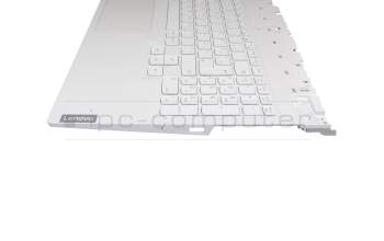 Keyboard incl. topcase DE (german) white/white with backlight original suitable for Lenovo Legion 5-15ACH6H (82JU)