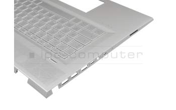 L13653-041 original HP keyboard incl. topcase DE (german) silver/silver with backlight