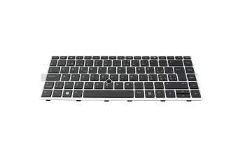 L14378-BG1 original HP keyboard SF (swiss-french) black/silver with backlight and mouse-stick