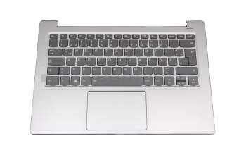 L1CZ876000G original Lenovo keyboard incl. topcase DE (german) grey/silver with backlight