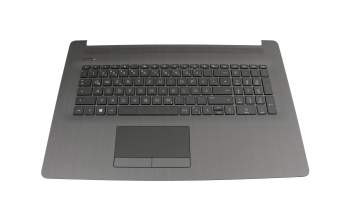 L20192-041 original HP keyboard incl. topcase DE (german) black/black (with PTP/for DVD, surface structure ‘brushed black’)