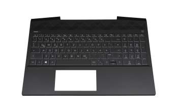 L21412-041 original HP keyboard incl. topcase DE (german) black/white/black with backlight