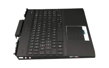 L33166-041 original HP keyboard incl. topcase DE (german) black/black with backlight