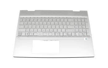 L47469-041 original HP keyboard incl. topcase DE (german) silver/silver with backlight (DIS)