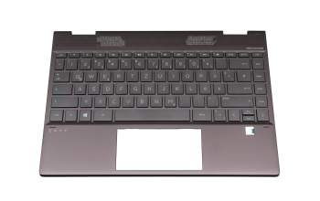 L54232-041 original HP keyboard incl. topcase DE (german) grey/grey with backlight