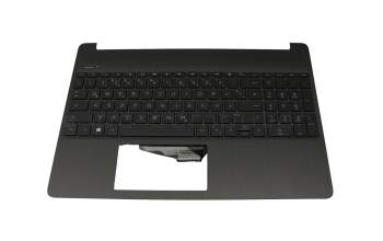 L63577-041 original HP keyboard incl. topcase DE (german) black/black with backlight