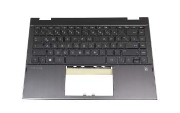 L85711-041 original HP keyboard incl. topcase DE (german) black/black/silver without backlight