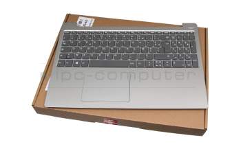 LCM16K26F0-686 original Lenovo keyboard incl. topcase FR (french) grey/silver