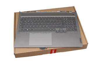 LCM20L36D0J6862 original Lenovo keyboard incl. topcase DE (german) grey/grey with backlight