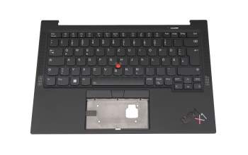 LKTT221027A original Lenovo keyboard incl. topcase DE (german) black/black with backlight and mouse-stick