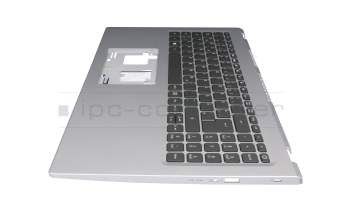 NKI151310N original Acer keyboard incl. topcase DE (german) black/silver with backlight