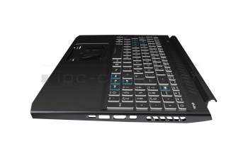 NKI15131GE original Acer keyboard incl. topcase DE (german) black/black with backlight (Connection cable 16mm)