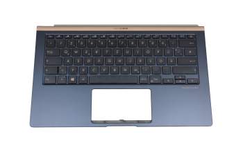 NSK-WR0BU original Darfon keyboard incl. topcase DE (german) black/blue with backlight